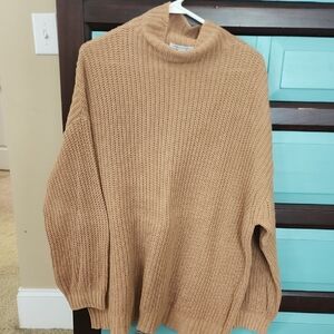 American Eagle Oversized Tan Knit Sweater